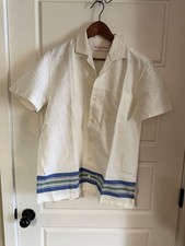 ORLEBAR BROWN HIBBERT Limestone Button Up Shirt Size M picture