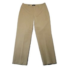 Talbots Heritage Dress Pants Size 14 Beige Straight Leg Zip Career Old Money NEW picture