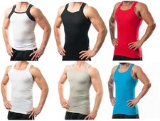 Different Touch 6 Pack Men Square Cut G-unit Style Tank Top A-shirts picture