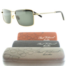 NEW PAUL VOSHERONT PV603S C1 23KGP Handmade Gold Plated Rectangle Sunglasses picture