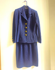 ✨ ST. JOHN BASICS Santana Knit 2-Piece Skirt Suit Set ✨ picture