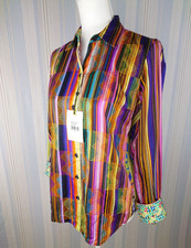 NWT Robert Graham Women's Small 'Priya' Multicolor Long Sleeve Button Up Shirt picture