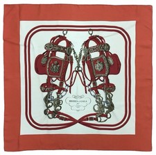 HERMES Scarf EGA BRIDES de GALA Carre 90 Silk 100% Multicolor/HE7102. Authentic picture
