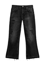ZARA Men's Ripped Flare Fit Charcoal Jeans size 36 USA 46 EUR 36 MEX NWT picture