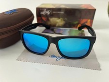 Maui Jim RED SANDS Matte Black Frame Black Polarized Sunglasses picture
