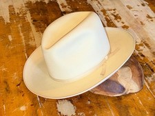 Vintage 1950s Borsalino Extra Qualita Superiore Fedora 7 1/2 Ivory Western picture