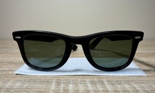 VINTAGE B&L RAY-BAN L2009 BLACK ACETATE G15 GLASS LENS WAYFARERS 5024 SUNGLASSES picture