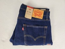 Levi's 502 Regular Fit Zip Fly Tapered Denim Jeans 34X32 Men's Dark Blue Stretch picture