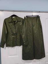 Bianca Two Piece Top & Skirt Out in Olive Green Size 6 (38)  picture