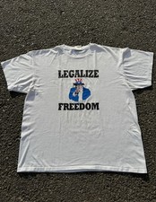 Vintage Early 90s Legalize Freedom Uncle Sam USA Single Stitch T-Shirt picture