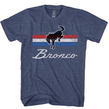 Ford Bronco Striped Distressed Logo T-Shirt picture