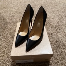 Christian Louboutin Kate 100 Black Leather Heels US 6 EU 36 picture