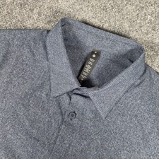 Lululemon Airing Easy Shirt Mens M Blue WovenAir Stretch Button Down LM3DK5S picture