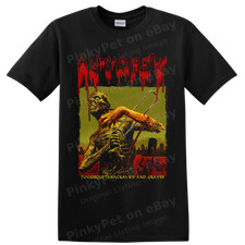 Autopsy Death Metal T Shirt w/ Graveyard Skeleton Horror Artwork Graphic Tee picture