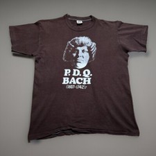Vintage 70s PDQ P.D.Q. Bach Peter Schickele Music Composer Comedy Shirt - Medium picture