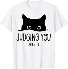 Funny Cat Judging You Silently Tee Shirt unisex T-Shirt picture