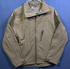 Defcon 5 Coyote Soft Shell Tactical Jacket Men's L Tan TPU 75D Breathable RARE picture