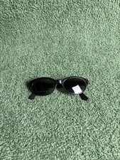 Vintage Persol PO0582S Black Oval Sunglasses Made in Italy Meflecto 95/31 picture