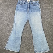 Frame Denim Le Sylvie Kick Boot Jeans Bobbi Wash High Rise LSKB829 Size 32 picture