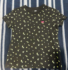 Levi's Men's Floral Logo T-Shirt Black/Green Crew Neck Short Sleeve Size S picture