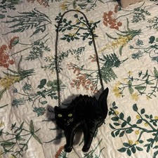 Super Rare Betsey Johnson Scaredy Cat Crossbody Black Halloween Retired  picture