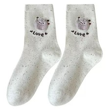 1 Pair Cute Cotton Ankle Socks for Women & Girls – Soft, & Casual Socks picture