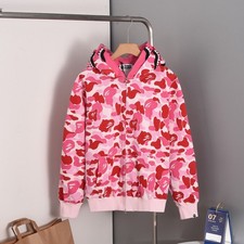 Pink & Red Mens Bape Hoodie. ( READ DESCRIPTION ) picture