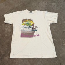 VTG 1987 Telluride Film Festival Oneita T-Shirt Mens L White Chuck Jones Coyote picture