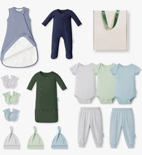 PurComfy Newborn Bamboo Mixed Clothing Lot w/ Minky Blanket, Animal Print picture