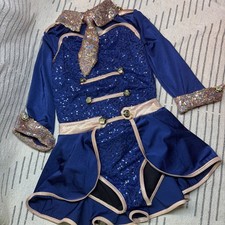 WEISSMAN Dance Costume Blue Gold Child MC 10/12 Boogie Woogie Bugle Boy 64830 picture