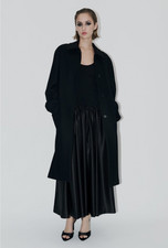 NWT $229 Zara Black Premium Manteco Wool Coat Sz M Gucci Versace picture