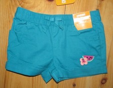Gymboree Girls 3T Shorts Teal Green Embroidered Watermelon Pull On Cotton NEW picture