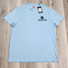 Quiksilver T-Shirt Men's Large Light Blue Short Sleeve New picture