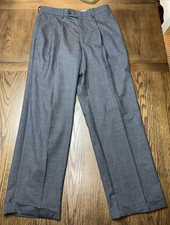 Lauren Ralph Lauren High Performance Wool Pants Mens 32x30 Charcoal Gray Pleated picture