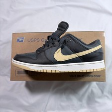 Nike Dunk Low Mens Size 12 Dark Gray Tan Swoosh DV0831-005 Sneakers picture