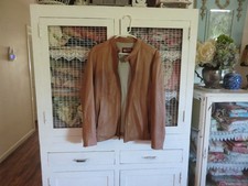 2 Men's Leather Coats Wilson Leather calf skin Soft Leather Coat Jacket M picture