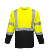 Portwest S398 Laguna Hi-Vis Reflective Contrast Safety Long Sleeve T-Shirt ANSI picture