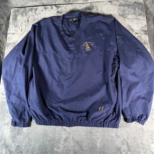 Vintage FootJoy Pullover Jacket Men L Navy Eisenhower Golf Club USAFA 90s picture