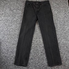 Vintage 1995 Levis 505 Jeans Mens 34x31 Black Orange Tab USA Made Straight Leg picture