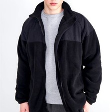 NOS US Navy Gen II POLARTEC 300 Military Jacket Black Fleece Coat V-35 Mens XL picture
