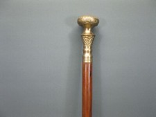 NEW SOLID ANTIQUE SOLID BRASS HANDLE WOODEN WALKING STICK CANE VINTAGE DESIGNER picture
