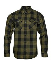 DIXXON Outlaw Heritage Flannel Men's Solid Black Snap Front Shirt picture