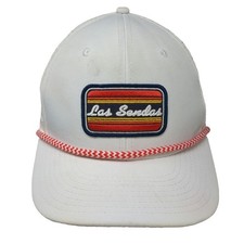Pukka Trucker Hat White OSFM Braided Rope Snapback Perforated Las Sendas Golf picture