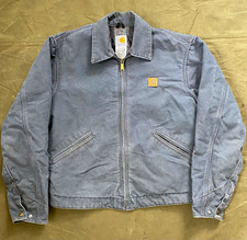 Carhartt Detroit J204 PTB Men’s Blue Cotton Lined Full Zip Jacket Size M Regular picture