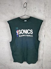 Vintage 90s Champion Seattle Supersonics NBA Green Distressed Sweatshirt Size XL picture