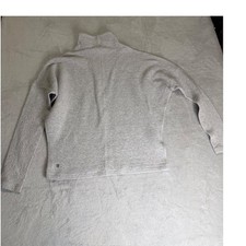 Lululemon Textured Mock Neck Pullover Sweatshirt Gray Thumbholes Size S picture
