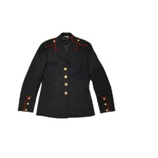 Women's US GI Marine Corps Dress Uniform Poly/Wool Tunic Navy Blue Made in USA picture