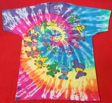 Authentic Grateful Dead Dancing Bears Spiral 1995 Tie-Dye Single-Stitch Shirt, L picture