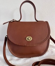 EUC Vintage Coach 9957 British Tan Bella Court Top Handle Crossbody Bag Made USA picture