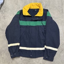 VTG 90s Nautica Competition Hooded Windbreaker Sailing Jacket Mens Large Blue picture